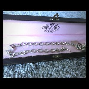 Juicy Couture silver link heart bracelet